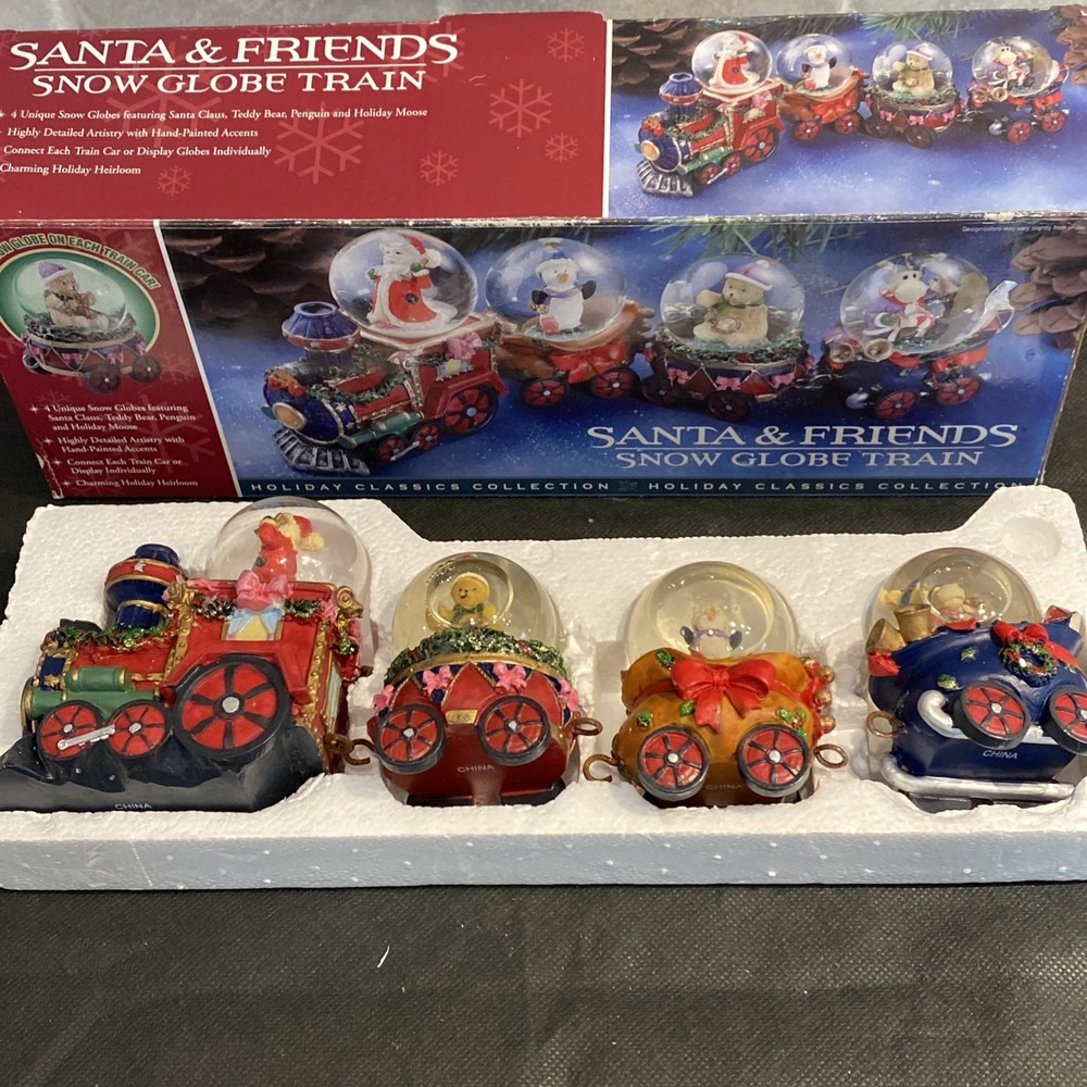Santa and Friends Holiday Snow Globe Train Set  