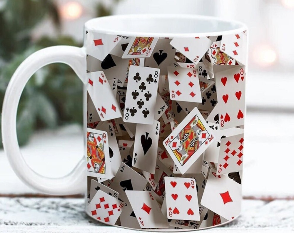 3d Playing Cards Mug Sublimation Designs Poker Cardsmug Wrap Download 3d Card Co