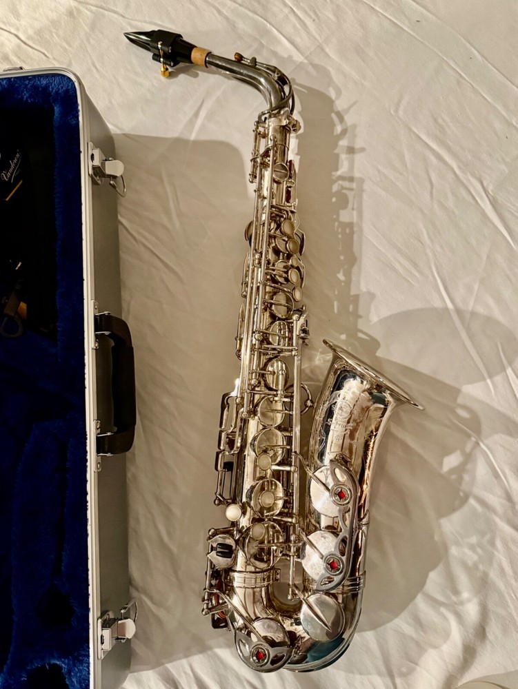 Henri Selmer Paris Mark VI Alto Sax, RARE Silver Plate, 1974 Model# 22xxxx