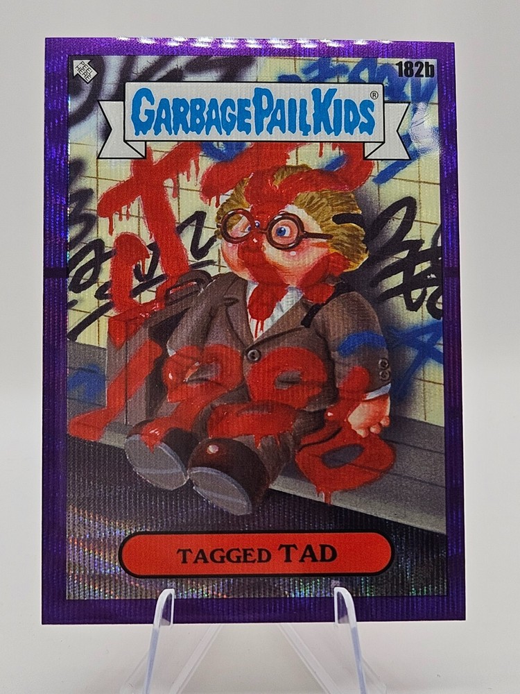 2022 Garbage Pail Kids Chrome Series 5 Purple Refractor/250 Tagged Tad 182b GPK