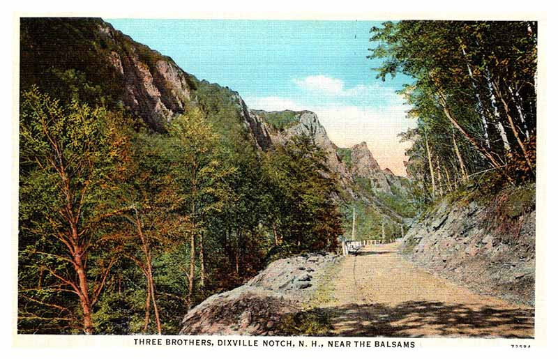 Postcard ROAD SCENE Dixville Notch New Hampshire NH 11/8 AR6588
