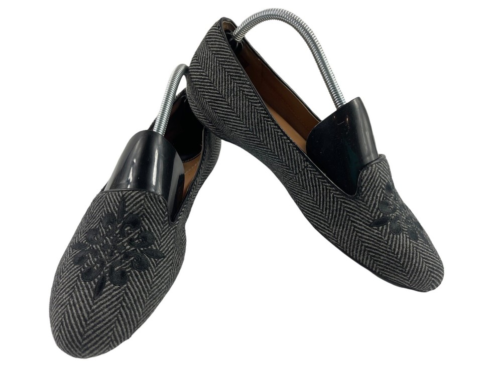Clarks Artisan Loafers  Women 9.5 M Alitay Kallen Shoes Black Gray Herringbone-image