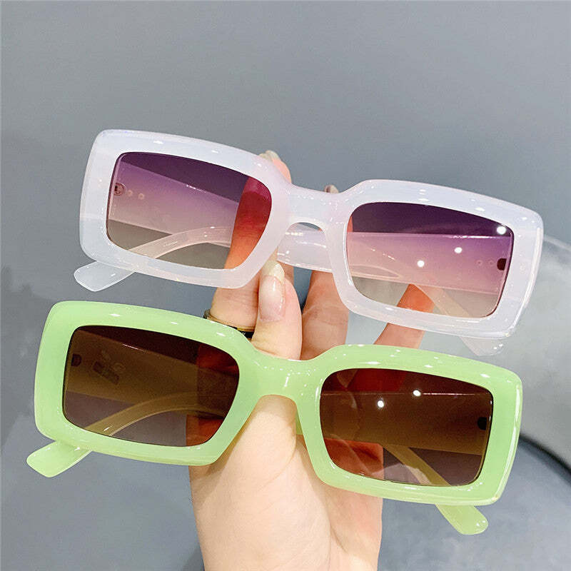 Fruit Color Square Casual Sunglasses Street Photography Trend