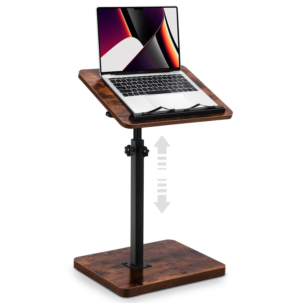 Adjustable 360° Swivel TV Tray Table for Couch Eating & Laptop Use