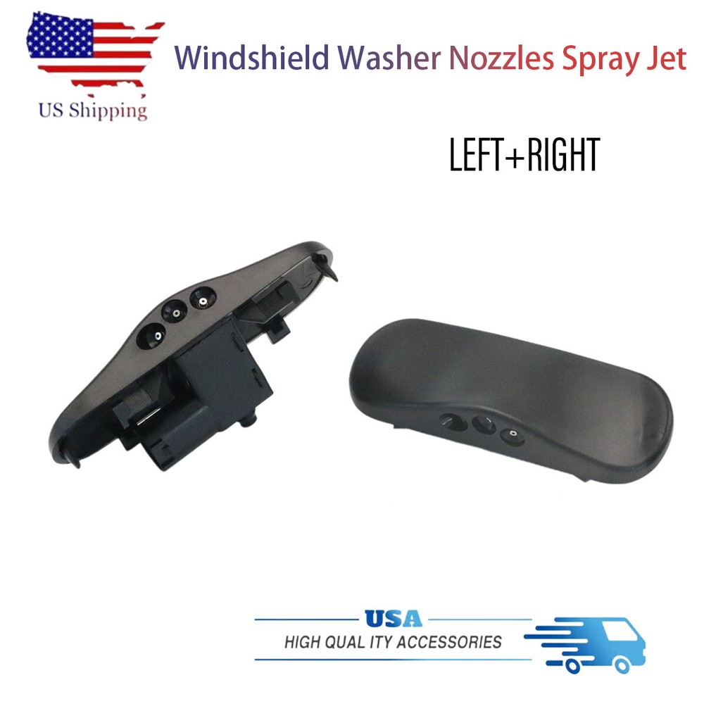 Pack of 2 Left Right with Heated Windshield Washer Nozzles Spray Jet Fits Audi