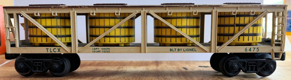 LIONEL 6475 POSTWAR O-GAUGE PICKLE VAT CAR (1960-62) RTR TLCX *VINTAGE* AUTHENTI