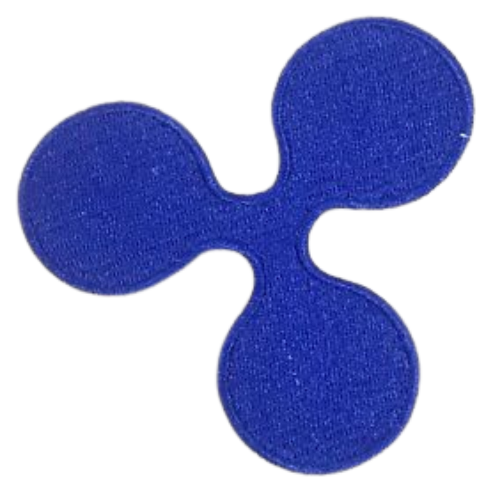 Ripple XRP Embroidered Iron On Patch Blue Cryptocurrency Logo-image