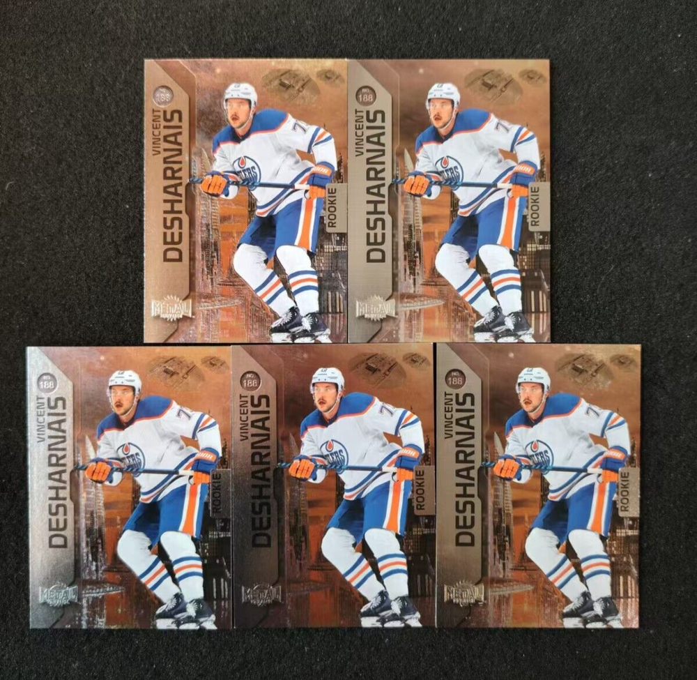 23-24-Skybox Metal Universe HOCKEY VINCENT DESHARNAIS ROOKIE LOT(5) #188 TCW