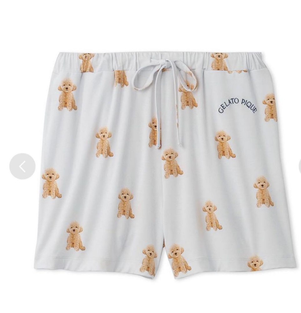 Gelato Pique Dog Pattern Shorts Toy Poodle