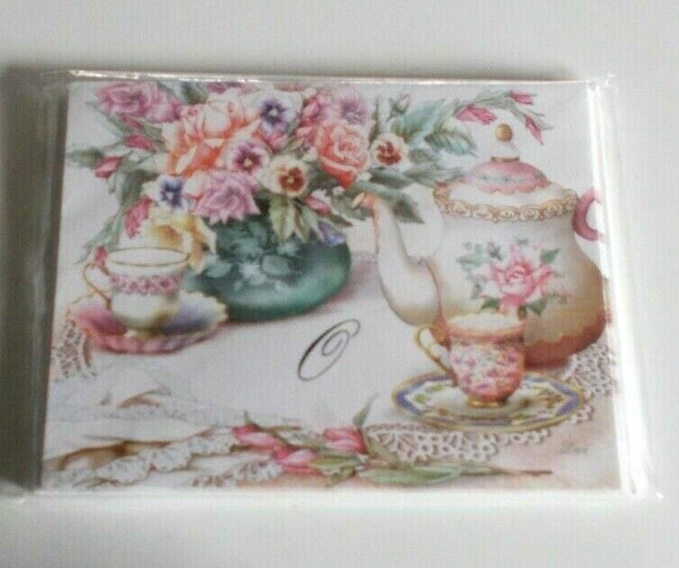 Custom Monogrammed Note Cards - 8-Pack with Envelopes - Initial O Design-image