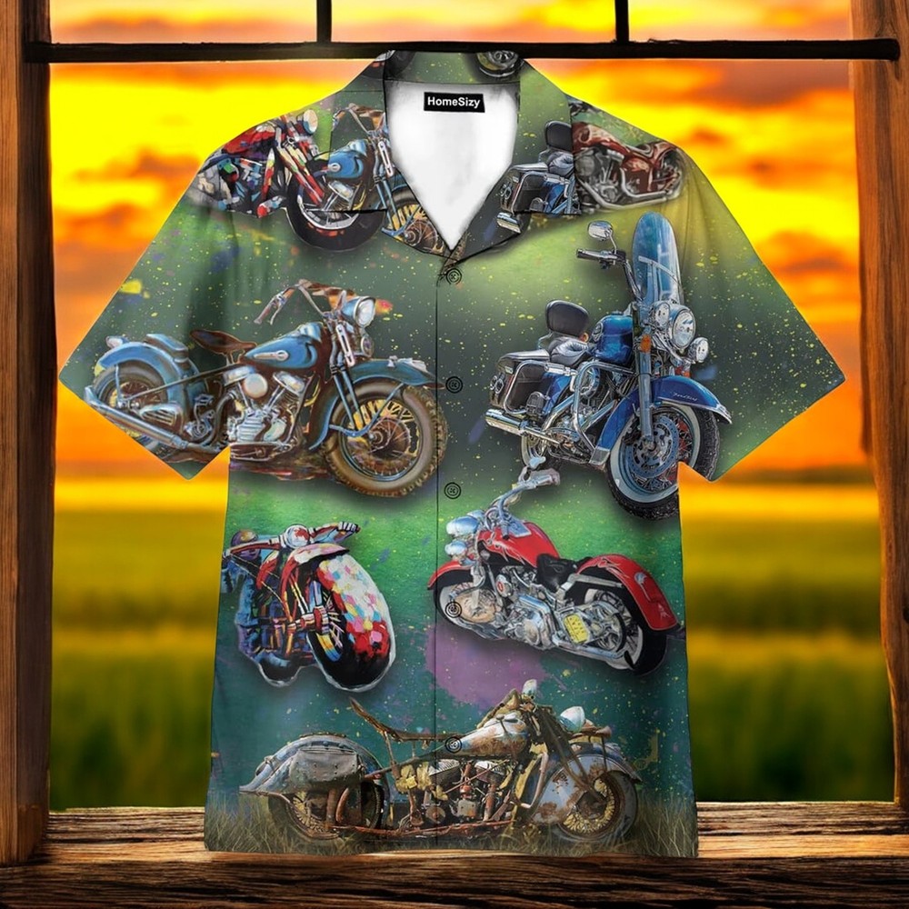Motorcycle Vintage Hawaiian Shirt