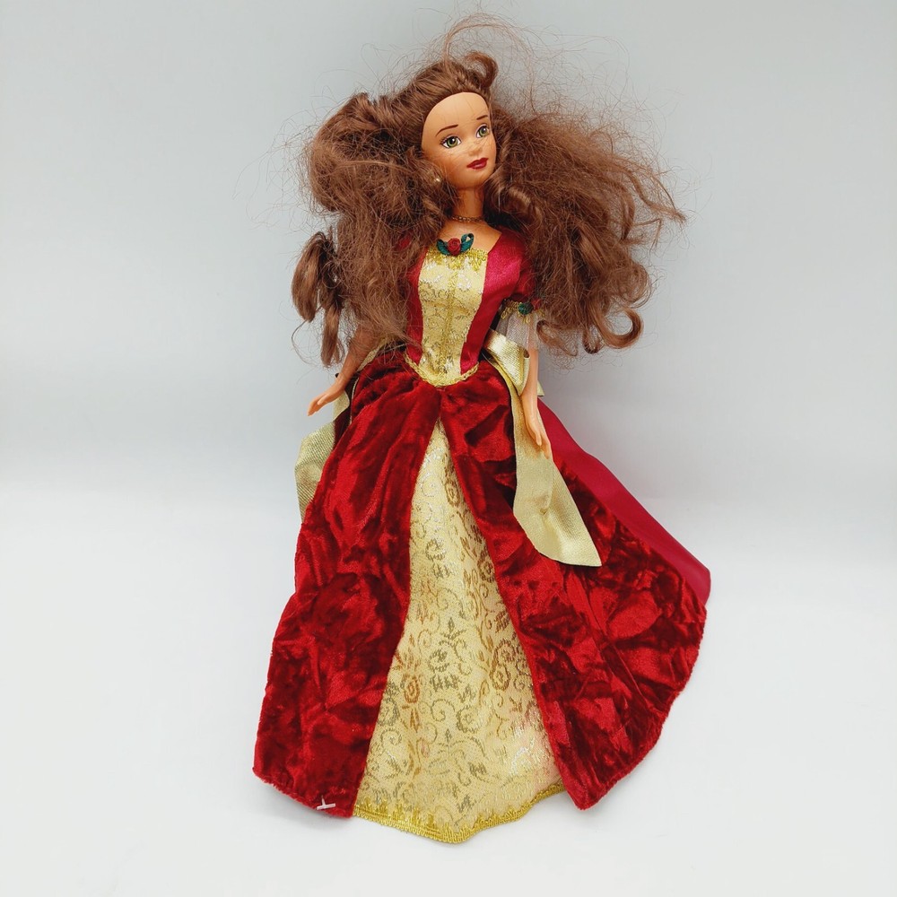 Holiday Princess Belle Barbie Doll Disney's Beauty and the Beast 1997 READ