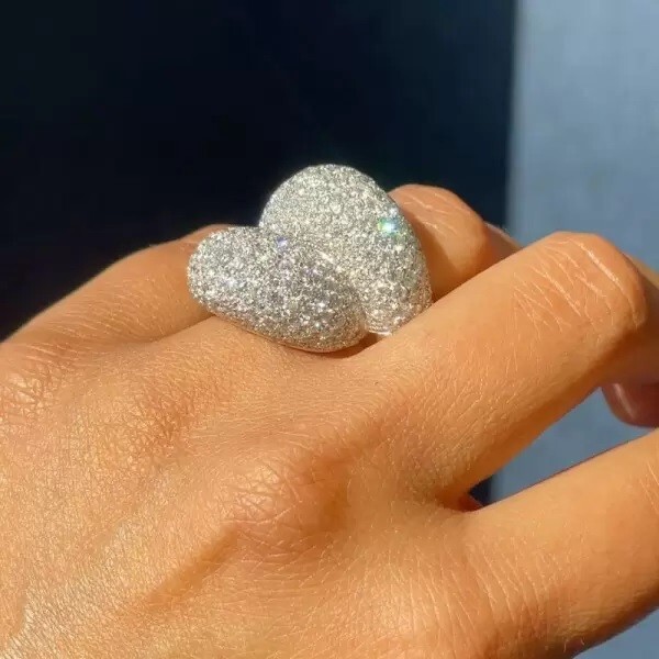 7ctw Round Cut Moissanite 14K White Gold Men's Engagement Band Ring