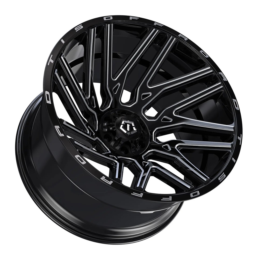 TIS Offroad 554 20X10 6X135 6X139.7 -19 Gloss Black w Milled Edges