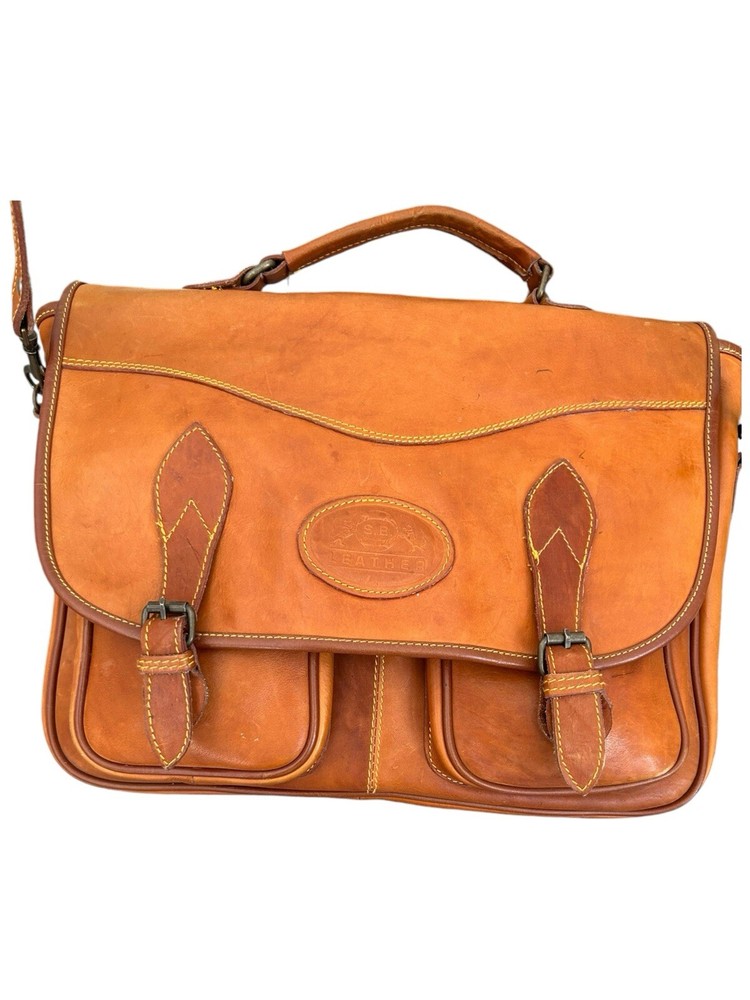 Handmade Men's Vintage Leather Satchel Messenger Bag