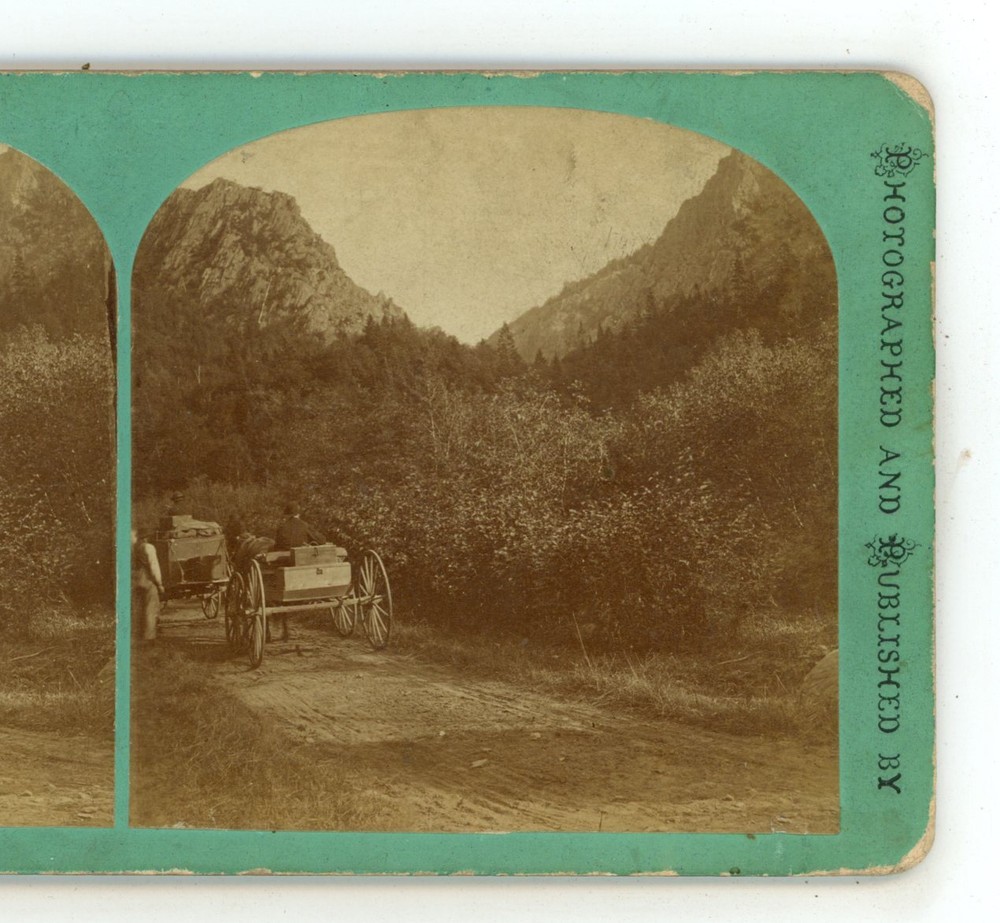 Approach From West Dixville NH New Hampshire Clough & Kimball Stereoview c1870
