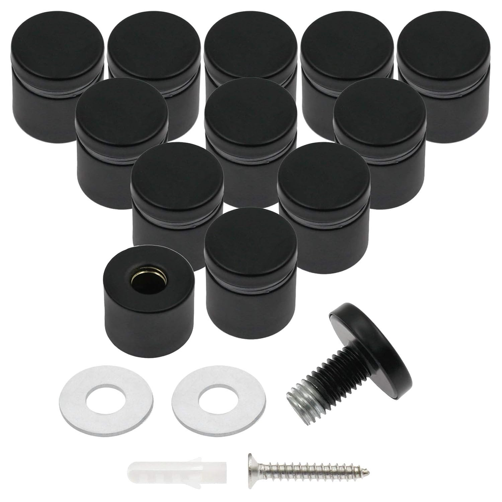 12 Pcs 1x1 Inch Stainless Steel Standoff Screws for Wall Sign Mounting Hardware