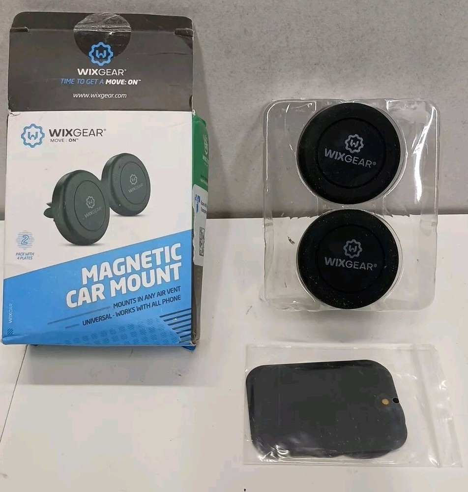 WizGear Soporte Magnético Universal para Teléfono Paquete de 2 Ventilación de Aire Montaje para Coche Negro