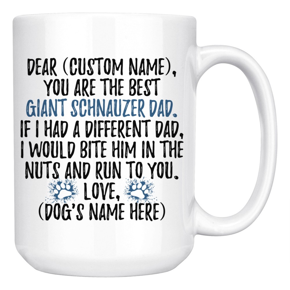 Custom Giant Schnauzer Dog Dad Mug for Russian Bear Schnauzer Owners-image