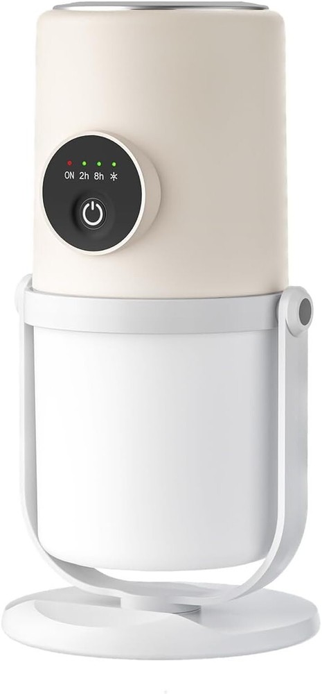 Portable Small Humidifier - Cold Mist Humidifier with 360° Rotating Stand, Warm