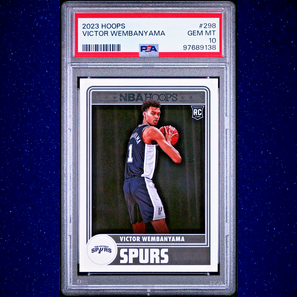 Victor Wembanyama 2023 Hoops #298 Spurs RC Rookie PSA 10