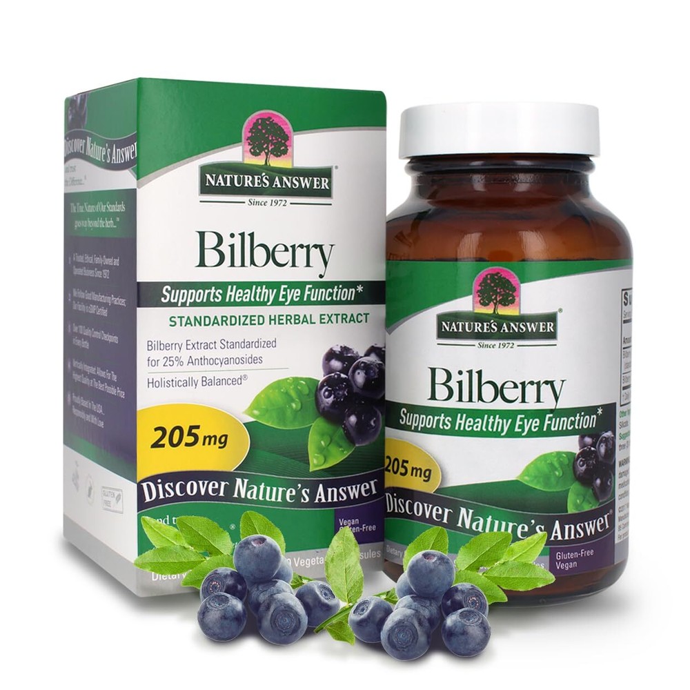 Bilberry Standardized 90 Count | Eye & Vision Support | Promotes Circulation
