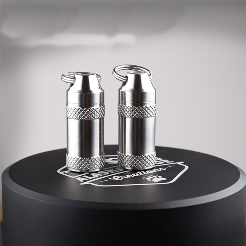 Titanium Outdoor Travel Survival EDC Tool Waterproof Container Pill Storage Box