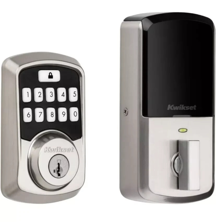 Kwikset 99420-001 Aura Smart Bluetooth Keypad Door Lock with Programmable Codes