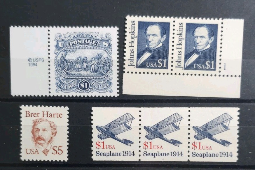 Vintage U.S. Mint NH Stamps SC 2194 2196 2468 2590 XF Condition with Value  