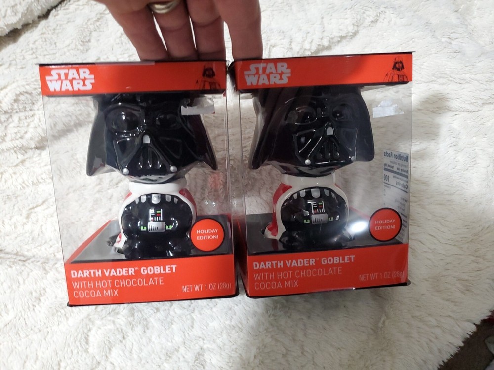 Star Wars Darth Vader Ceramic Goblet Set with Hot Chocolate Mix New in Box