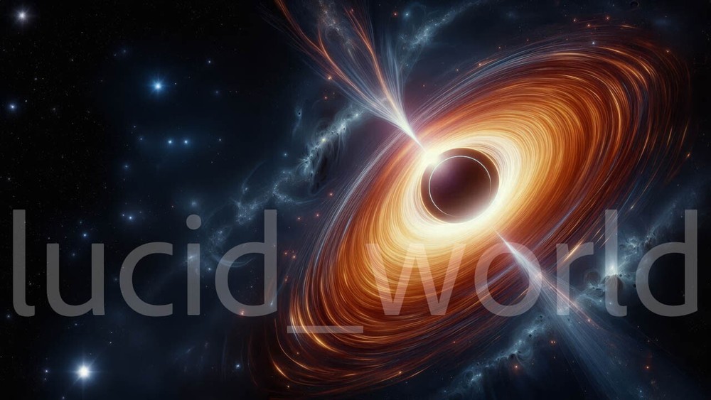 Black Hole Deep Space AI Art Digital Wallpaper for Desktop Background-image