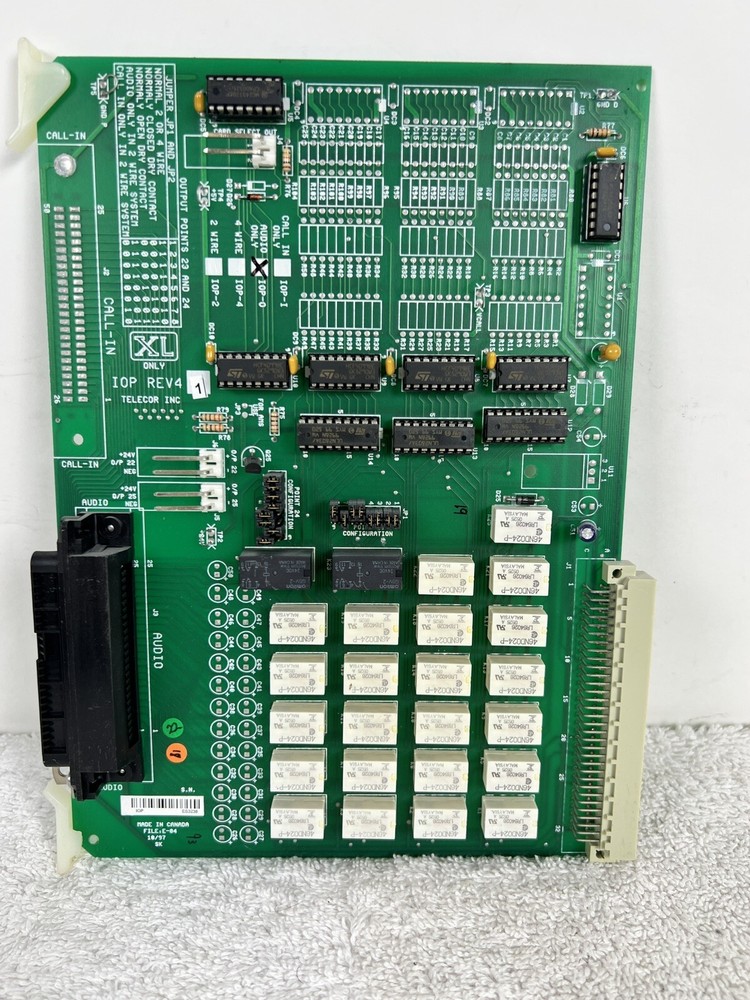 Telecor Inc IOP-0 Rev 4 Audio Card for Telephone Systems  