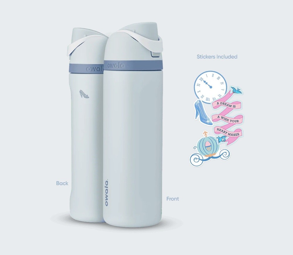 Owala FreeSip Insulated Water Bottle Disney Princess Collection 24 oz CINDERELLA