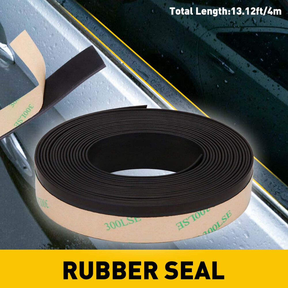 1/2set Car Front Rear Side Window Trim Edge Moulding Rubber Weatherstrip Seal St