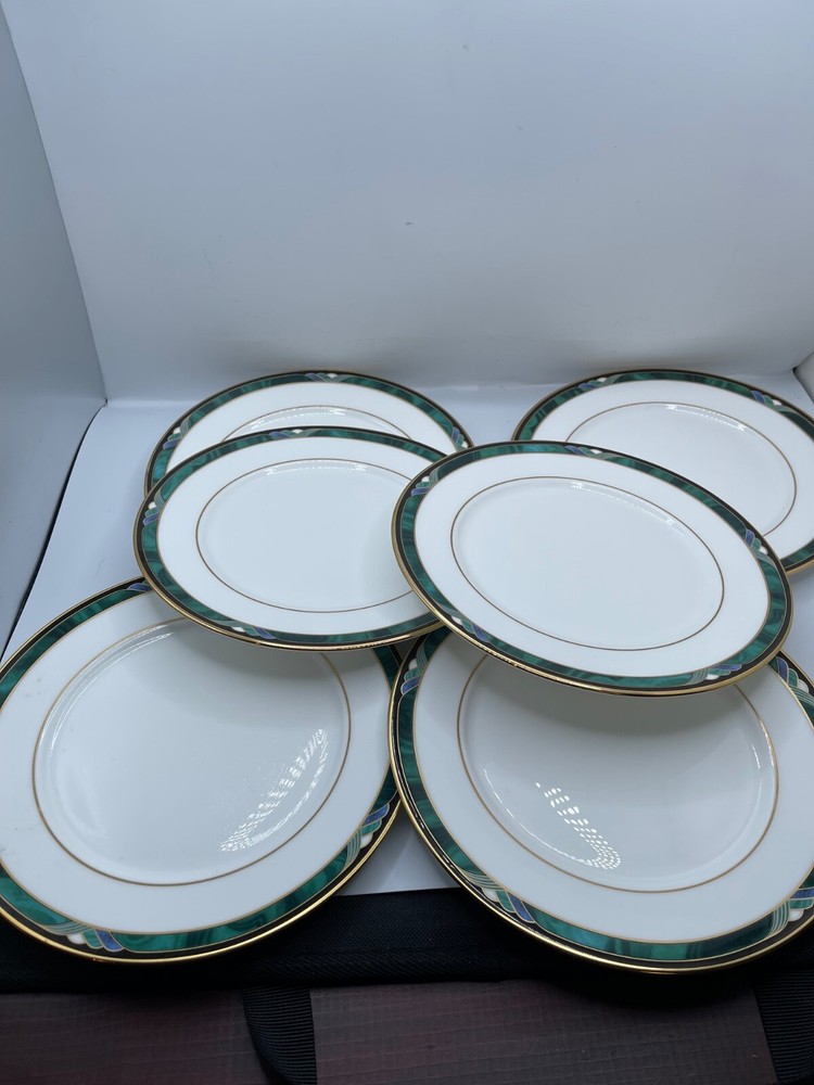 Set of 6 Lenox Royal Gold banded 
