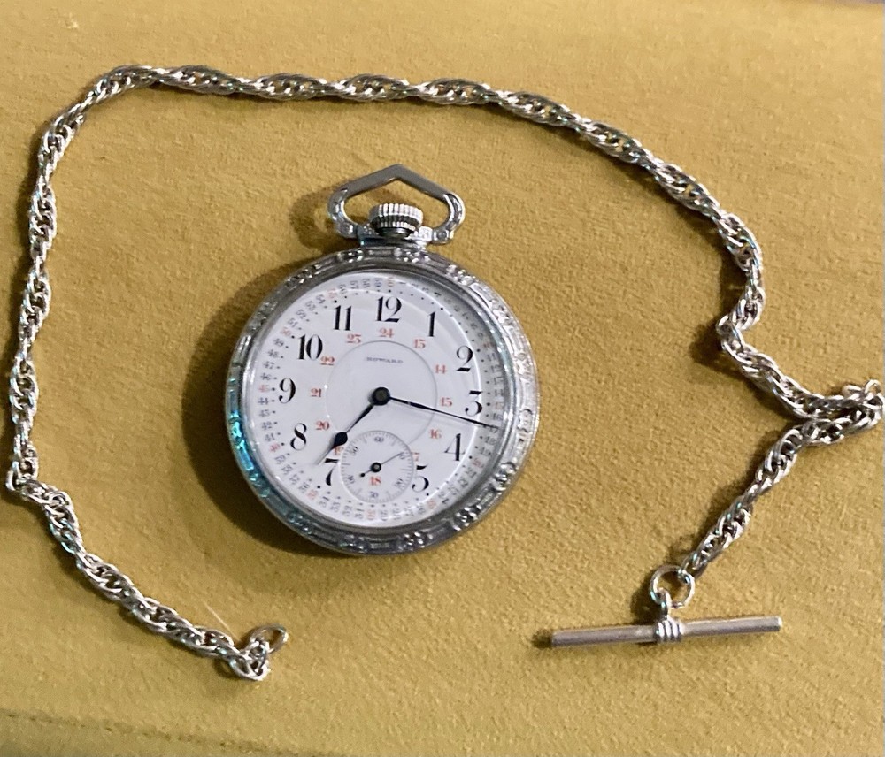 Vintage E. Howard Nickel Railroad Pocket Watch 17 Jewels Model 1907 Series 2
