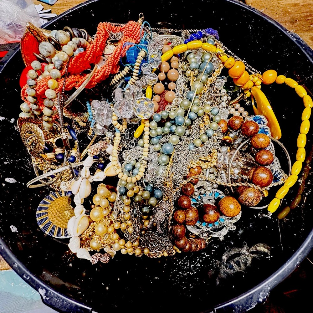 7.6 lb Mixed Jewelry Lot for Crafting Repair and Repurposing
