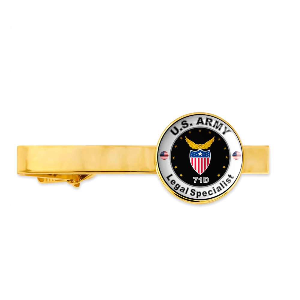 US Army 71D Legal Specialist Veteran Tie Clip Gift for Military Service