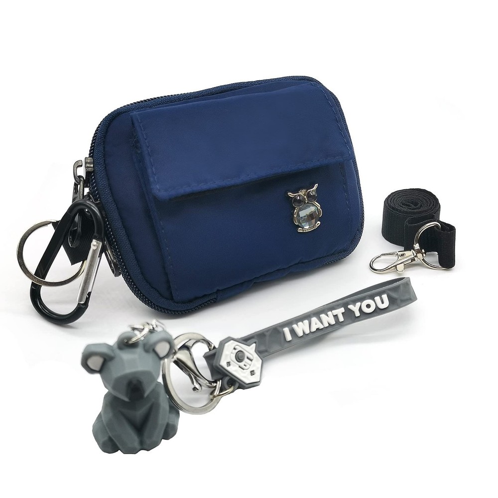 EDC Men's Waterproof Nylon Coin Pouch with Koala Keychain Hooks