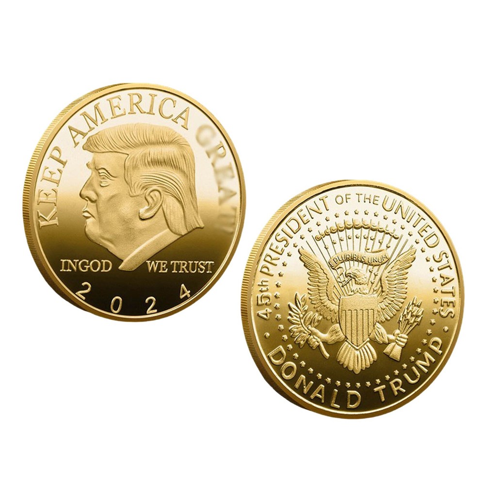 Donald Trump 2024 President Commemorative America Again Head Commemorative Coins