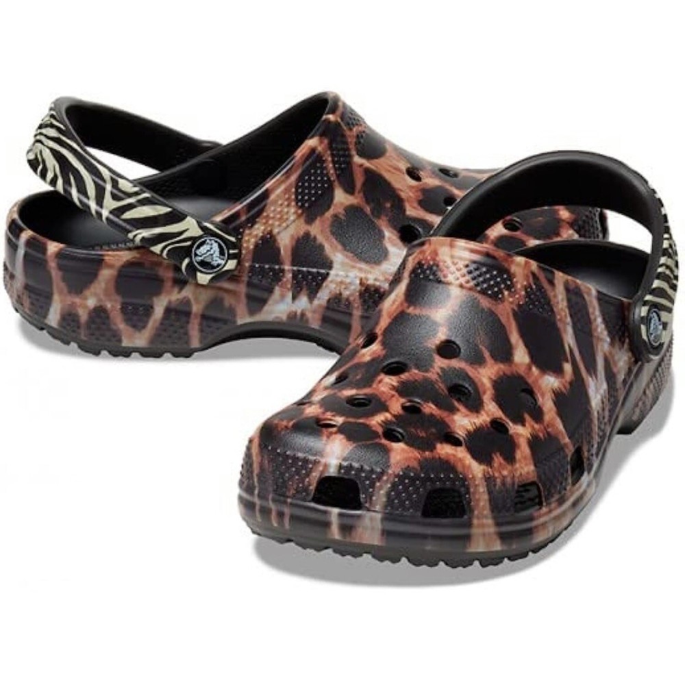 Crocs Classic Clog Leopard Main Zebra Animal Print Women’s Size 6 — Men’s Size 4