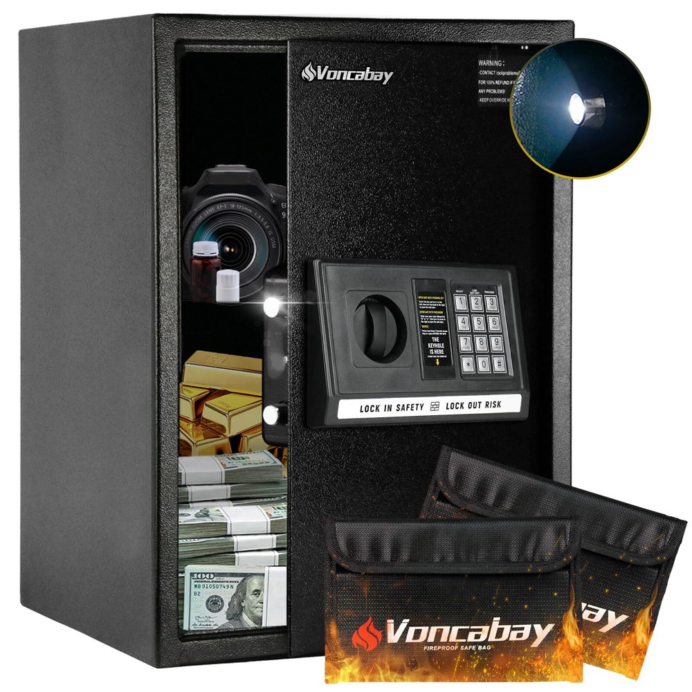 Fireproof 2.2 Cu Ft Digital Safe with Keypad and Sensor Light