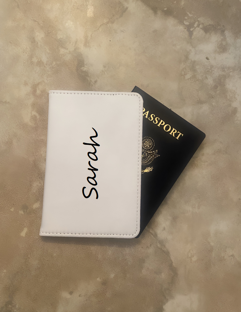 Custom Personalized SARAH Passport Wallet Card Travel Document Holder