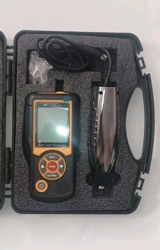 HT-1201 Digital Split-Type Vibration Meter with Temperature Tester Vibrometer Kit  