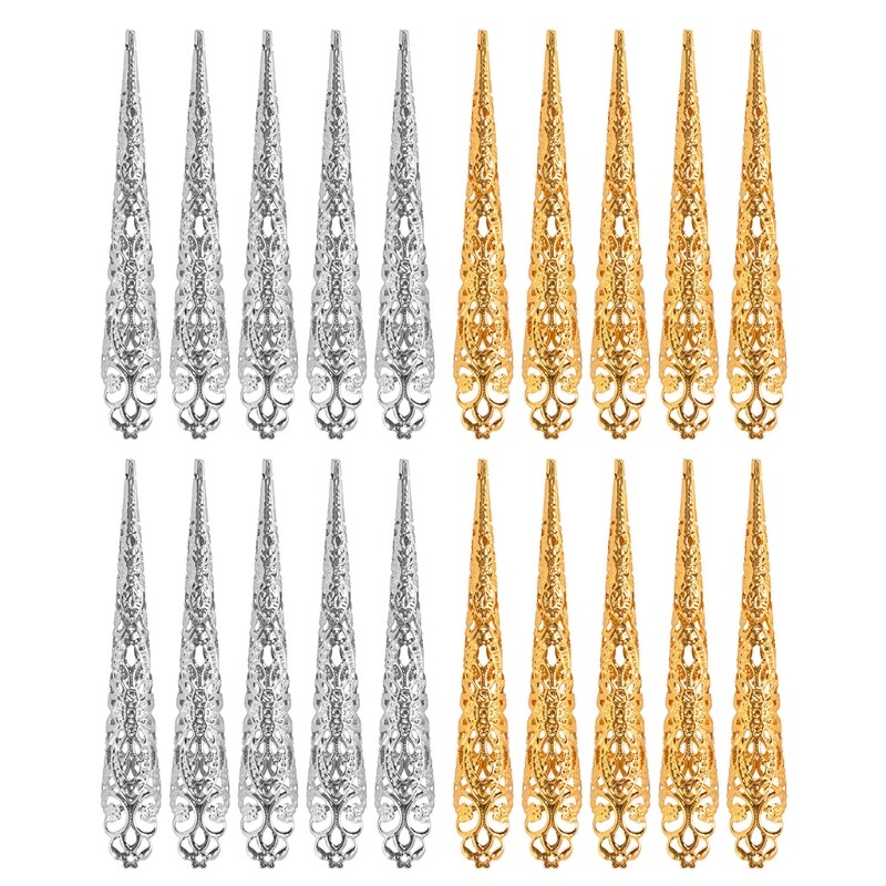 10Pcs Ancient Queen Nail Claw Rings for Costume Accessories