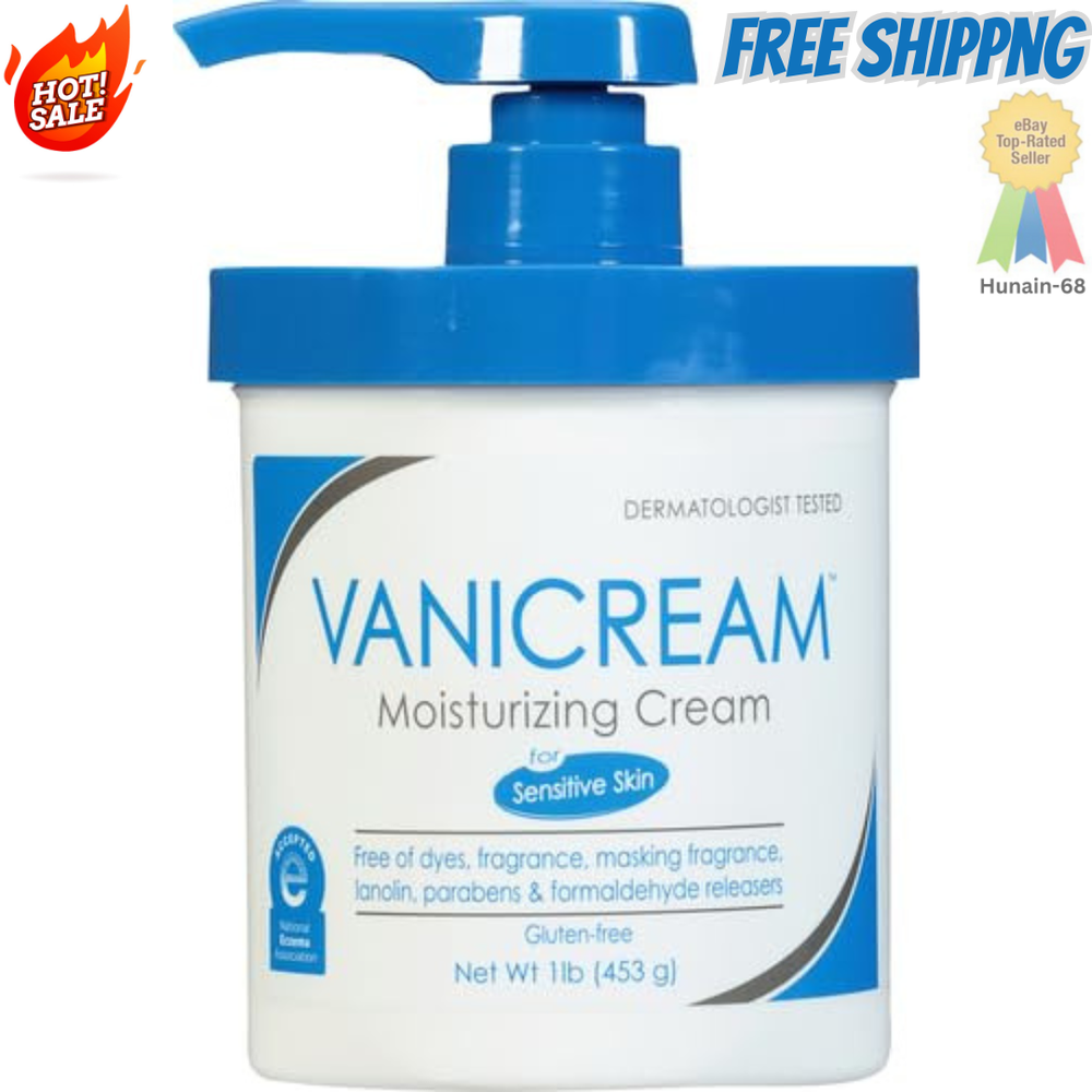 Vanicream Moisturizing Skin Cream with Pump 16 oz for Dry Sensitive Skin