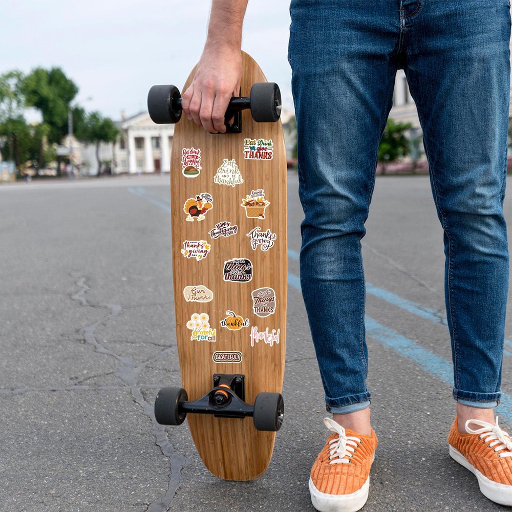 50 Grateful Thanksgiving Sticker Sheets for Laptop Graffiti Decals Value Pack