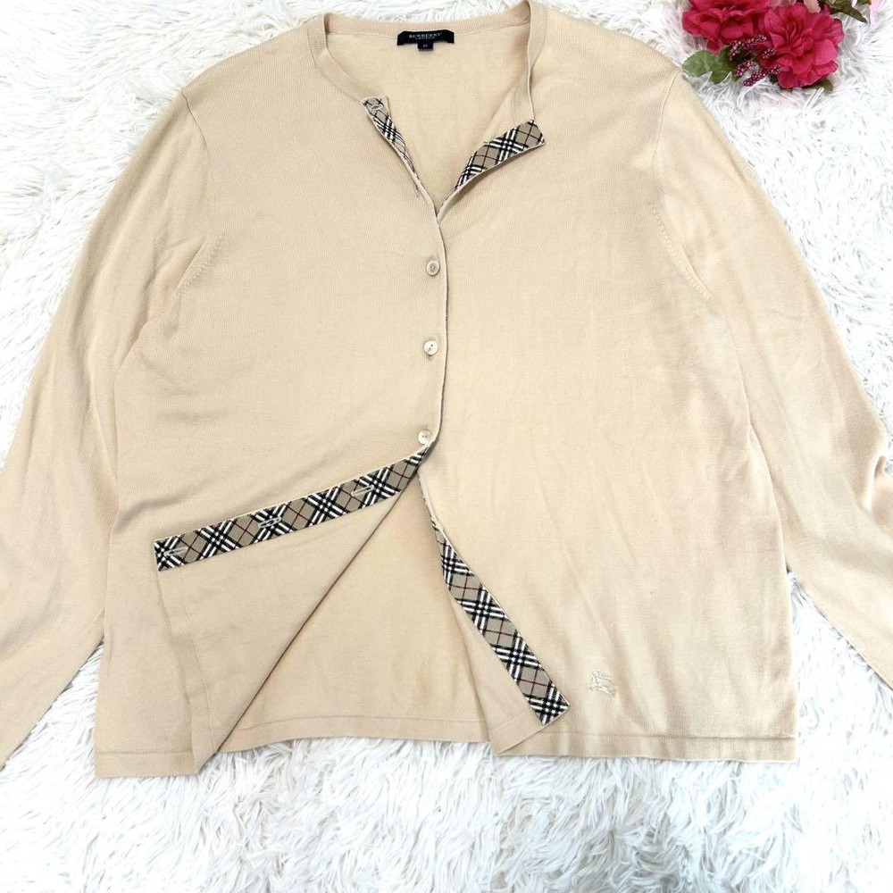 Burberry London Crew Neck Sweater Cotton Nova Check Horse Logo 3L New