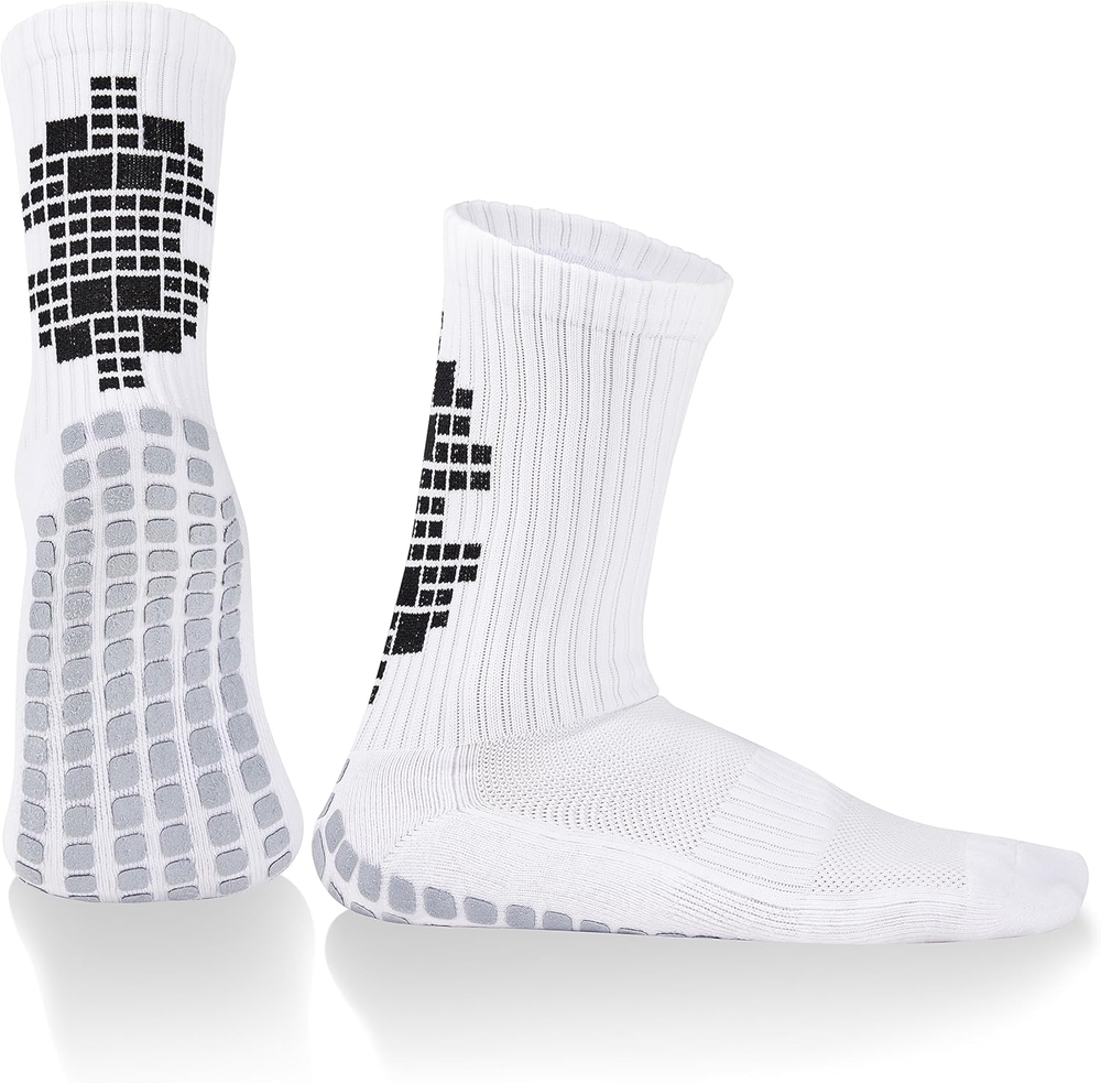 Men's Anti-Slip Soccer Socks with Grip Pads for Football & Basketball