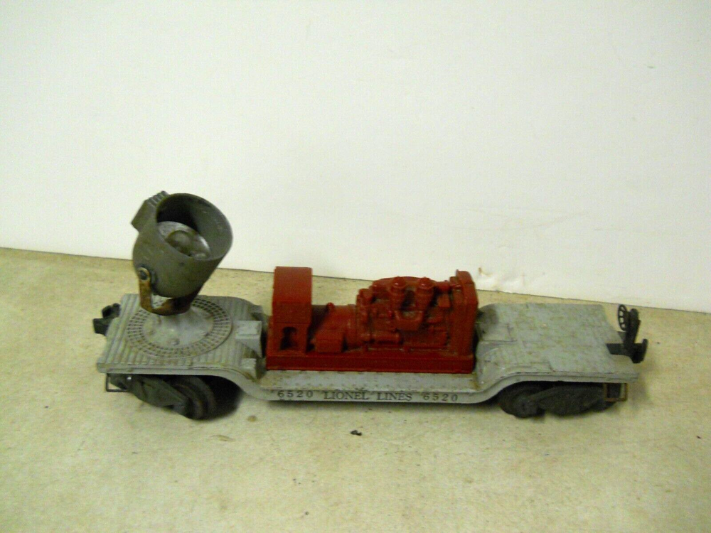 Lionel O Gauge 6520 Searchlight Car with Red Generator Toy Train